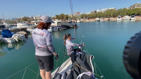 Evi Delidou mixed Offshore sailing girls team Aether