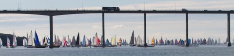 Silverrudder - start unter der Svendborgbrücke