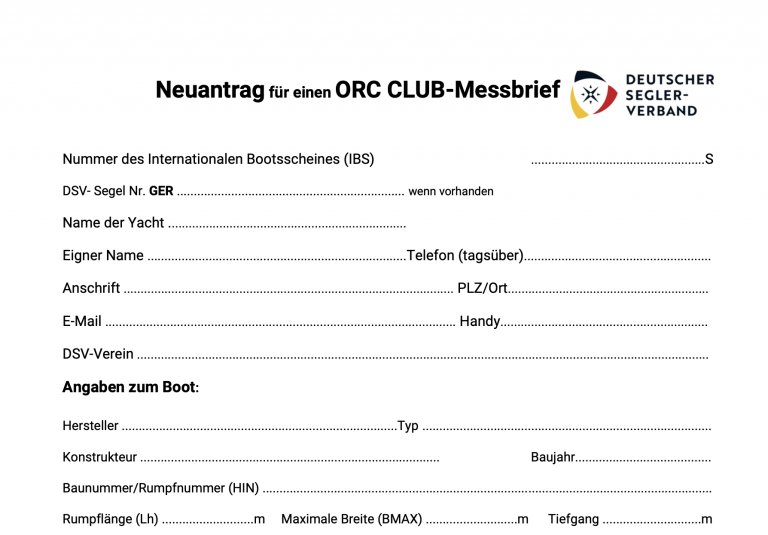 ORC Club Messbrief